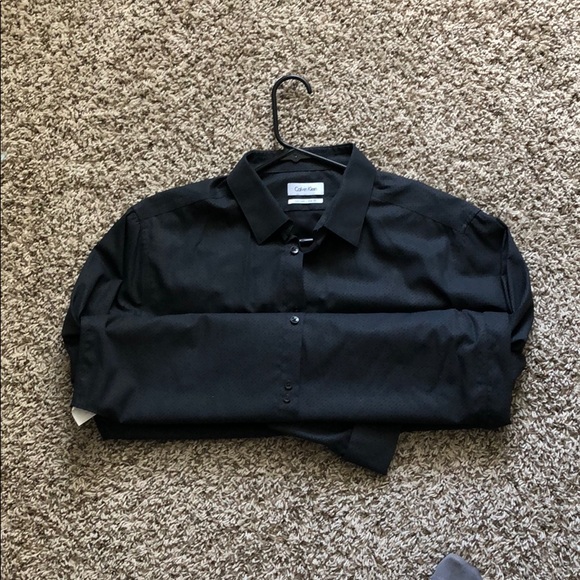 Calvin Klein French Cuff Slim Fit Dress Shirt - Picture 5 of 8